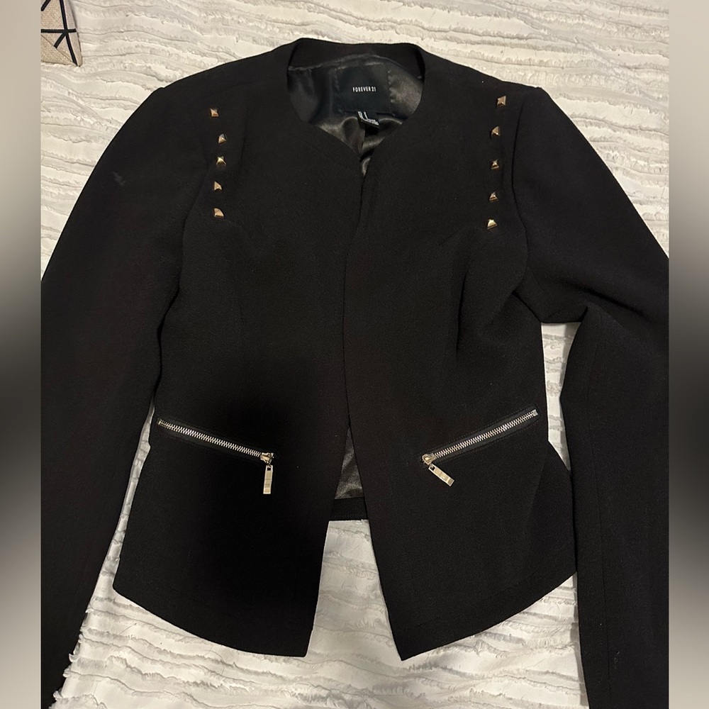 Moto Inspired Black Blazer